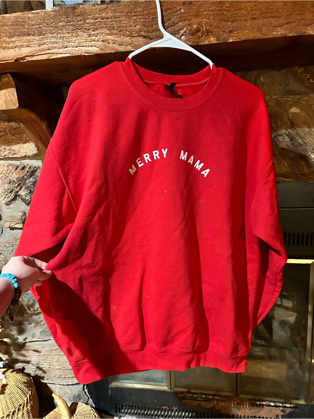 Red 'MERRY MAMA' Crewneck Sweatshirt